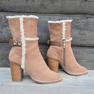 French Connection NEW!! Y2K Cozy Warm Apres-ski, Block Heel Boots 7M